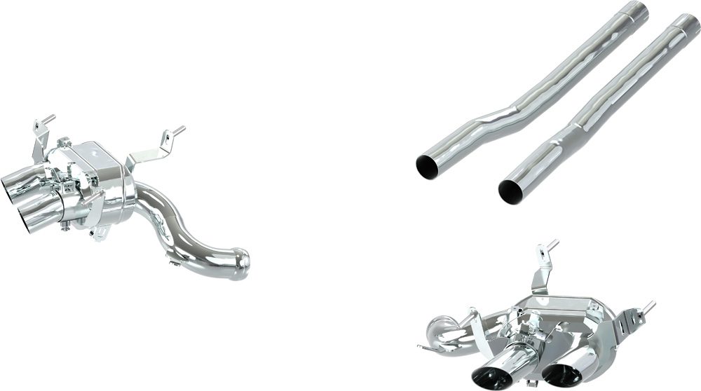 Ferrari Purosangue - Valved Exhaust w Straight MidSilencer Replacement (OE Actuators)