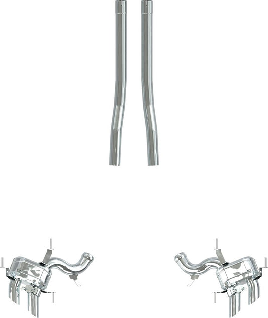 Ferrari Purosangue - Valved Exhaust w Straight MidSilencer Replacement (OE Actuators)