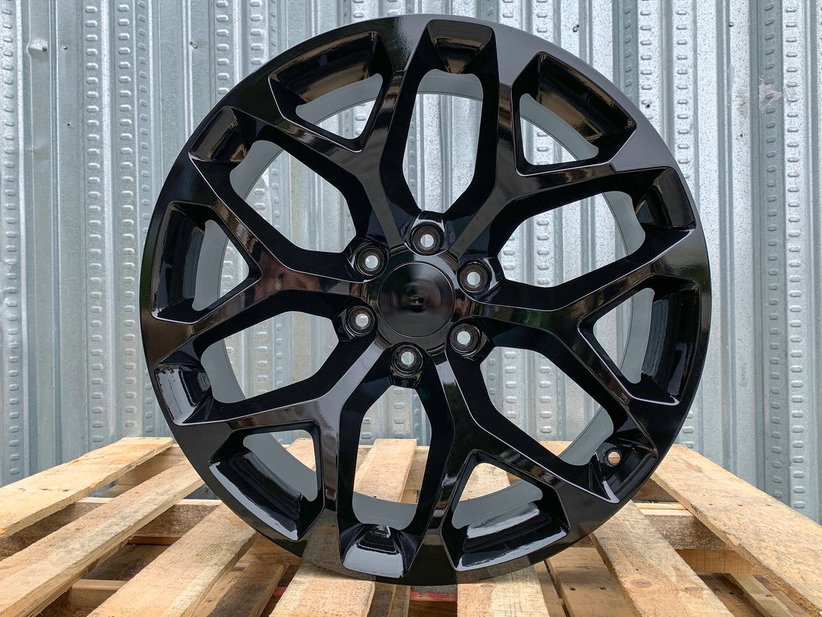GM1 22x9 6x139.7 +24 78.1 GLOSS BLACK (FITS GMC SILVERADO TAHOE SIERRA)