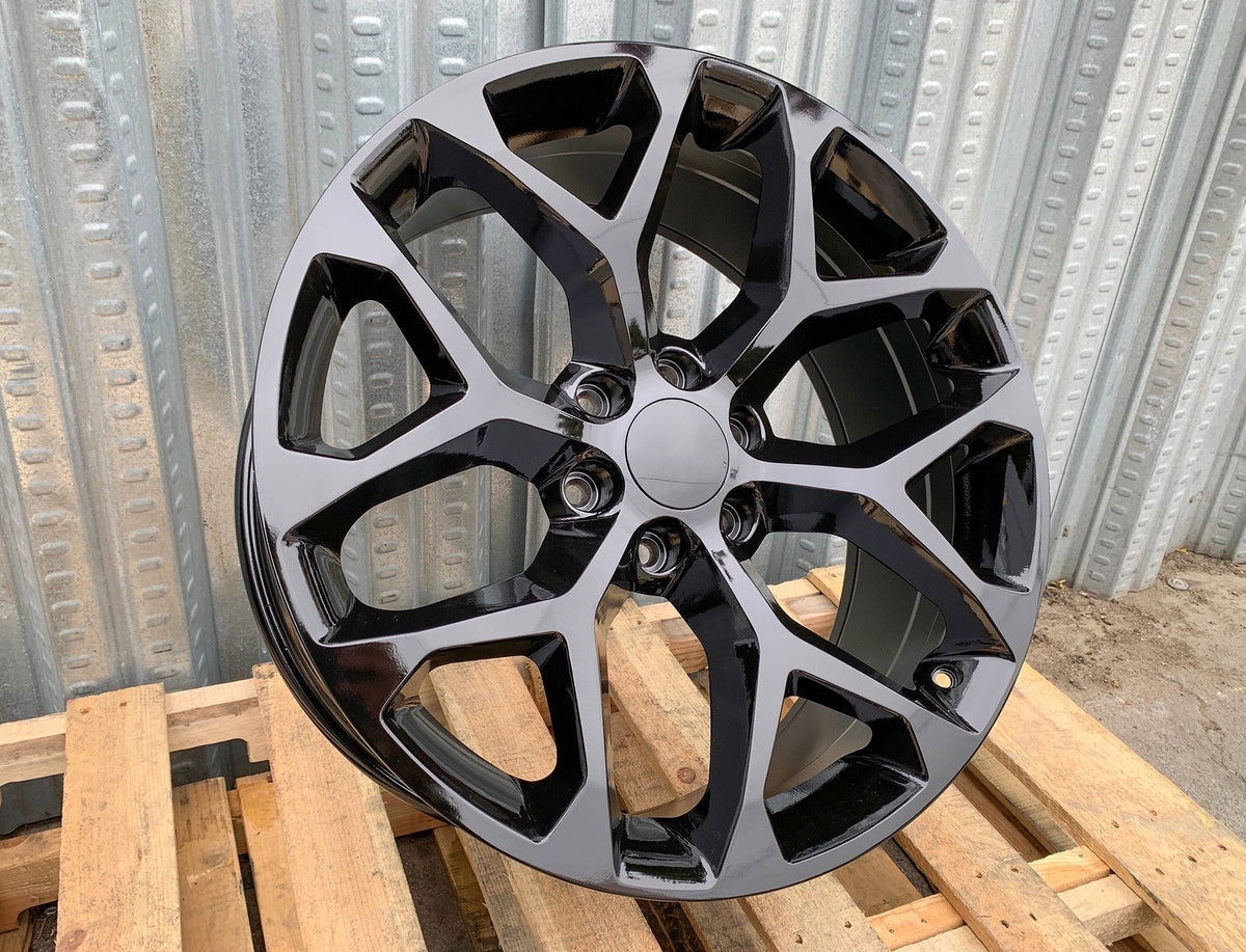 GM1 22x9 6x139.7 +24 78.1 GLOSS BLACK (FITS GMC SILVERADO TAHOE SIERRA)