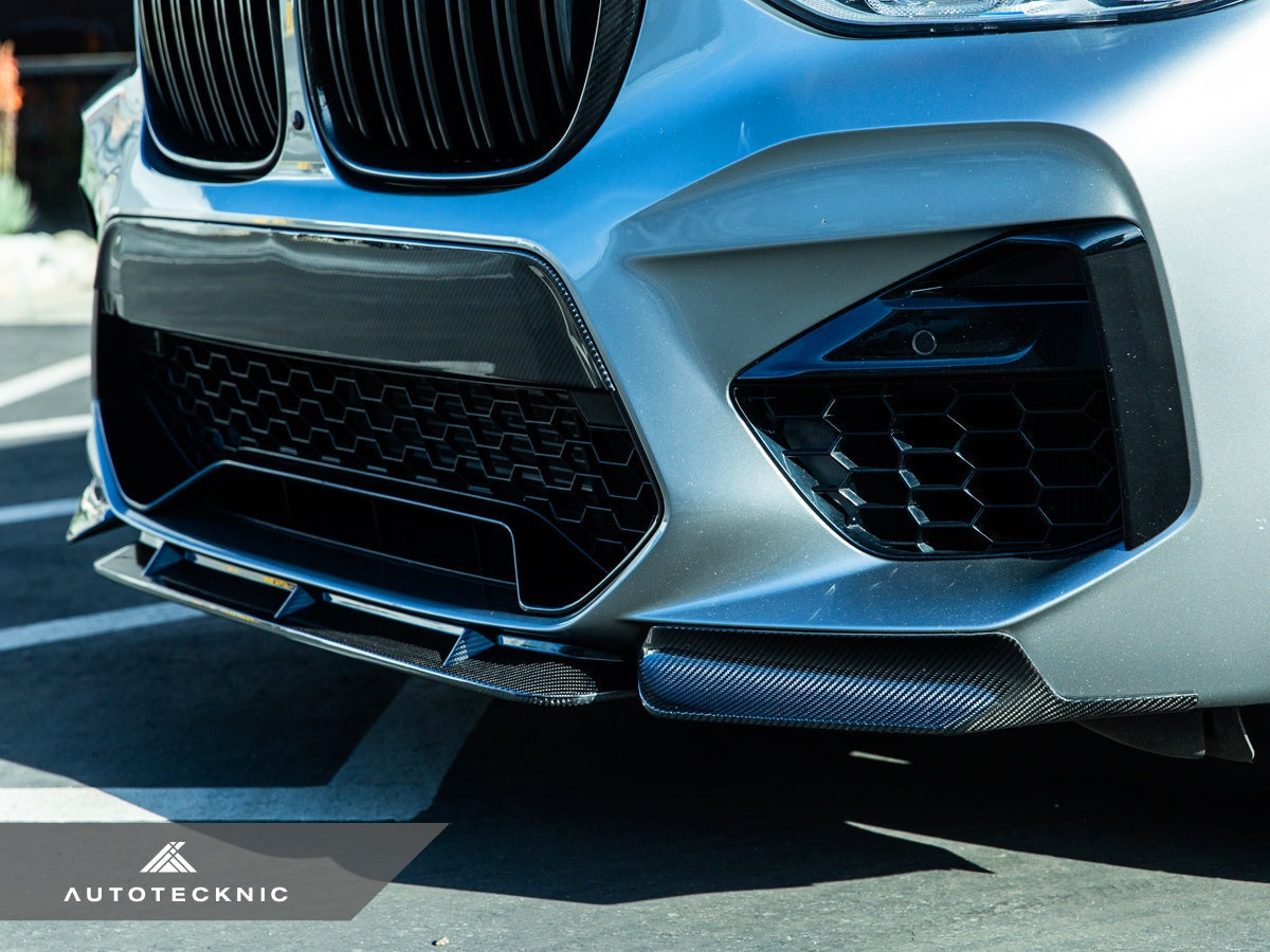 AutoTecknic Dry Carbon Performante Aero Splitter & Center Lip Set - F97 X3M | F98 X4M