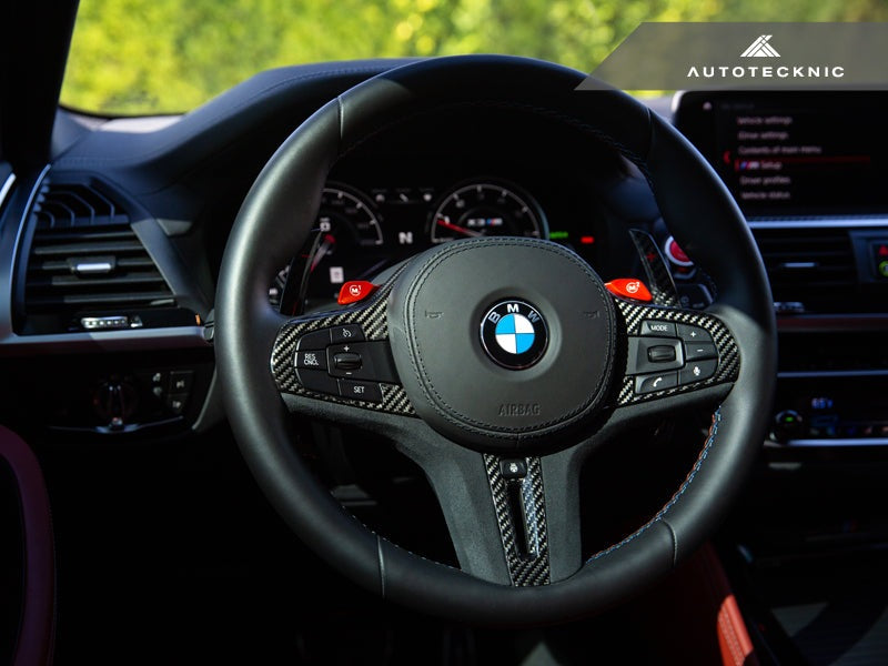 AutoTecknic Carbon Alcantara Steering Wheel Trim - G30 5-Series | G32 6-Series GT
