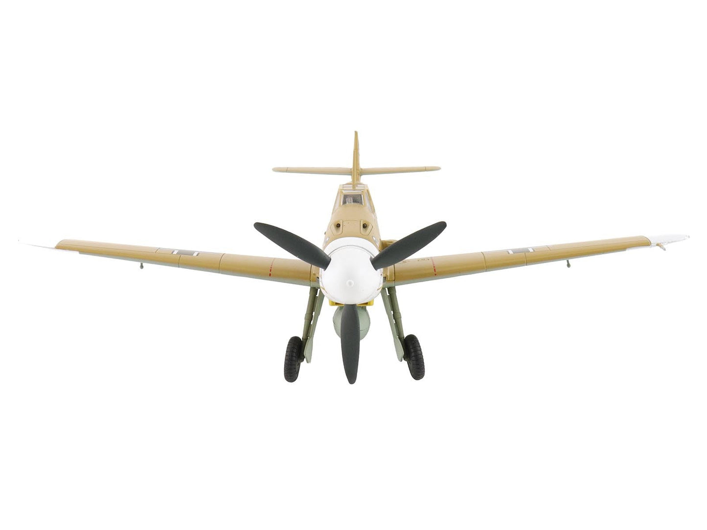 Messerschmitt Bf 109F-4 Fighter Aircraft "Marseille Yellow 14 3./JG27 Egypt" (1942) German Luftwaffe "Air Power Series" 1/48 Diecast Model by Hobby Master