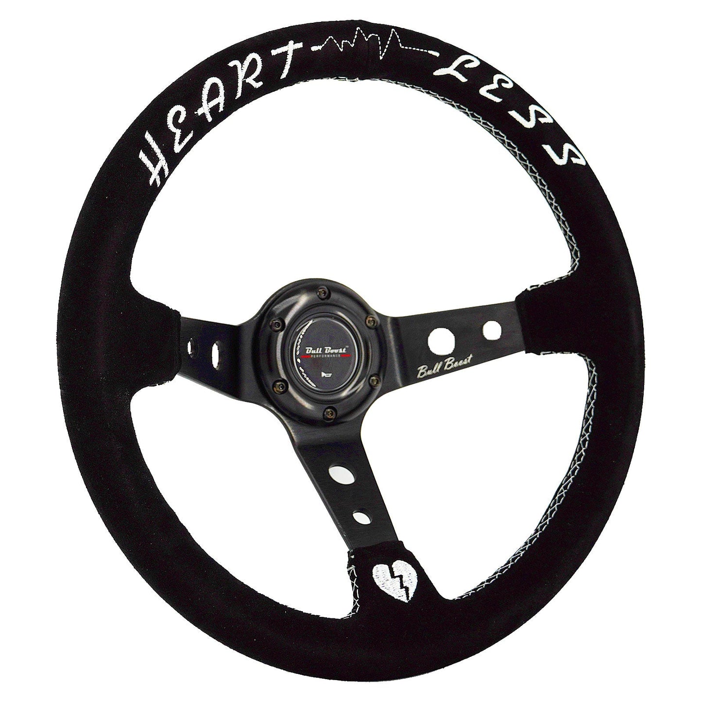 Universal Heartless 350mm 3"Deep Dish 6-Bolt Steering Wheel | 150 Entries