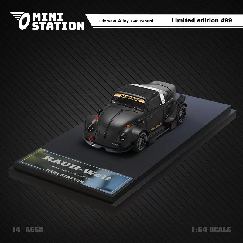 Mini Station Volkswagen Beetle Targa RWB in Stella Artois Livery 1:64