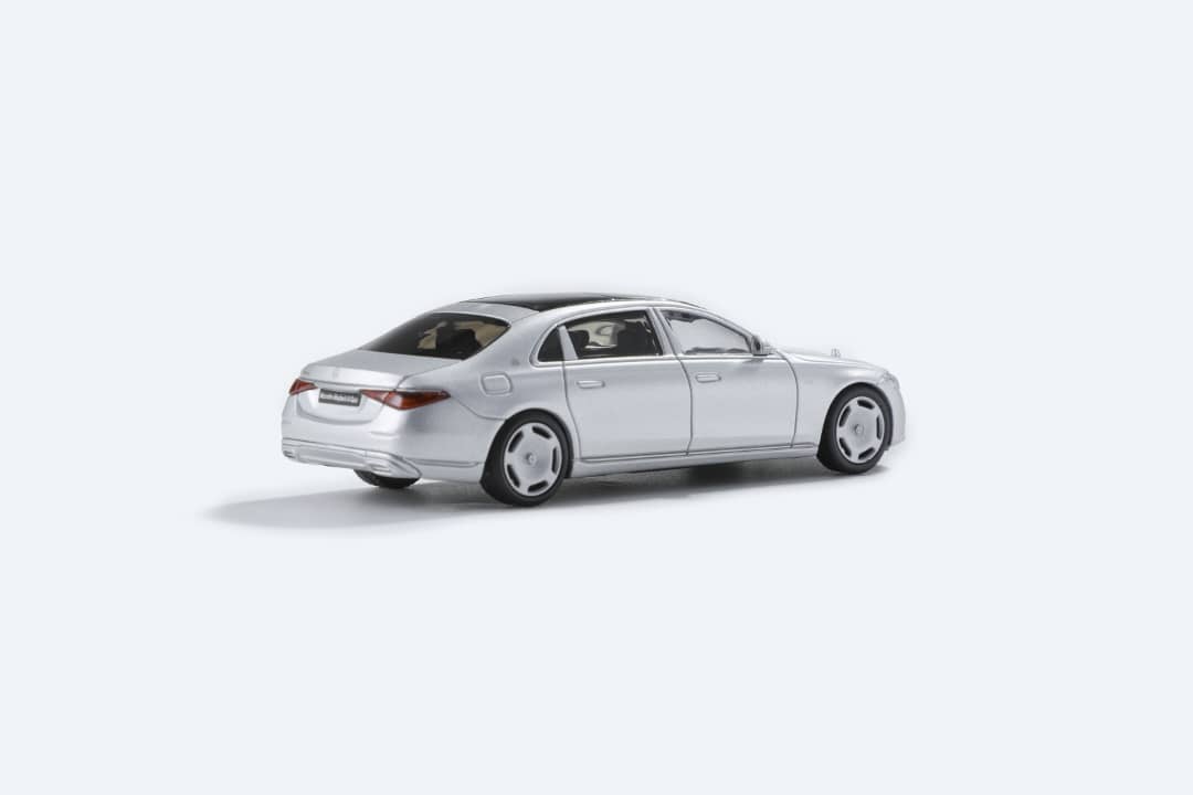 AR BOX 2021 Mercedes-Benz Maybach W223 Matte Silver Licensed Product 1:64