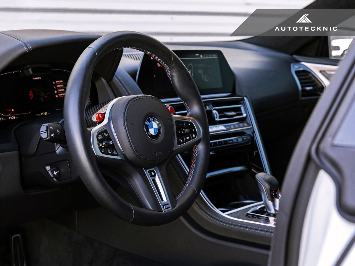 AutoTecknic Replacement Carbon Steering Wheel Top Cover - F91/ F92/ F93 M8