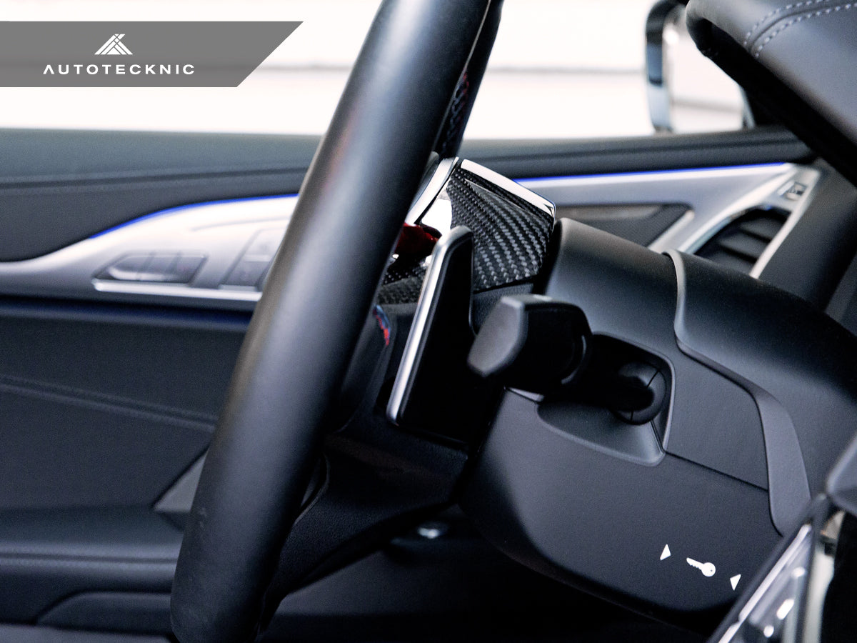 AutoTecknic Replacement Carbon Steering Wheel Top Cover - F91/ F92/ F93 M8