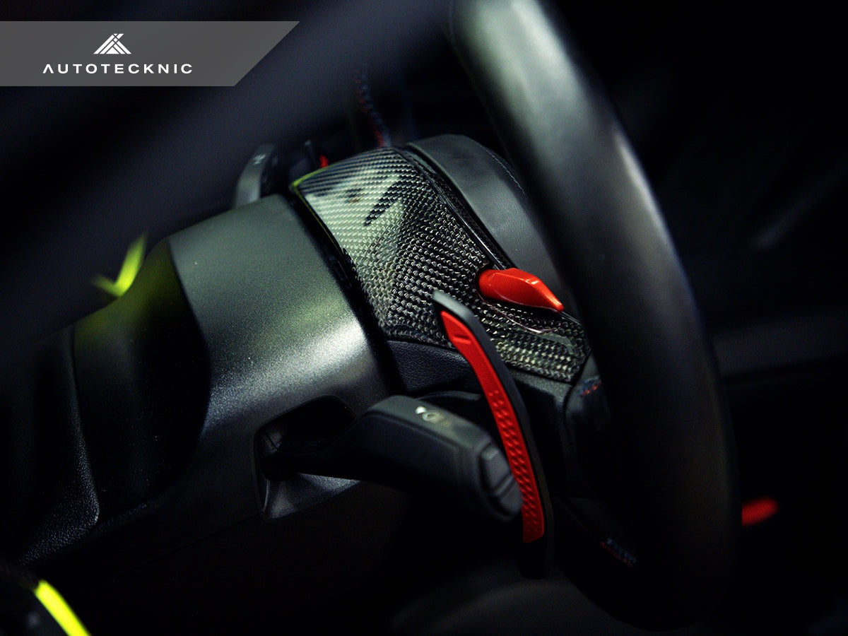 AutoTecknic Replacement Carbon Steering Wheel Top Cover - G80 M3 | G82/ G83 M4