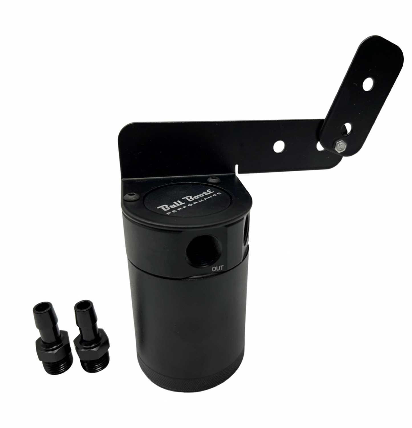 Universal Performance Oil Catch Can 2 Port -10AN + Adjustable Mounting Bracket Kit Turbo V2