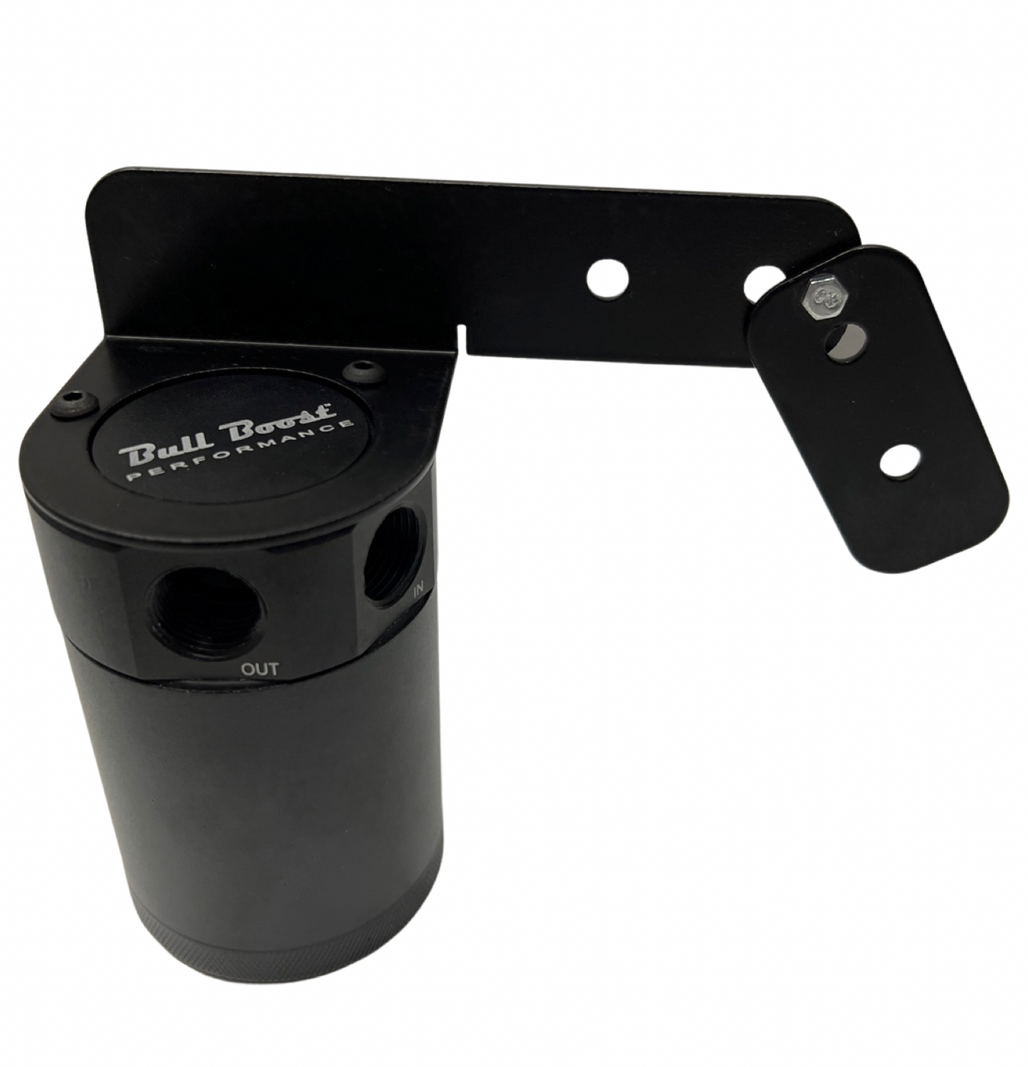 Universal Performance Oil Catch Can 2 Port -6AN + Adjustable Mounting Bracket Kit Turbo V2