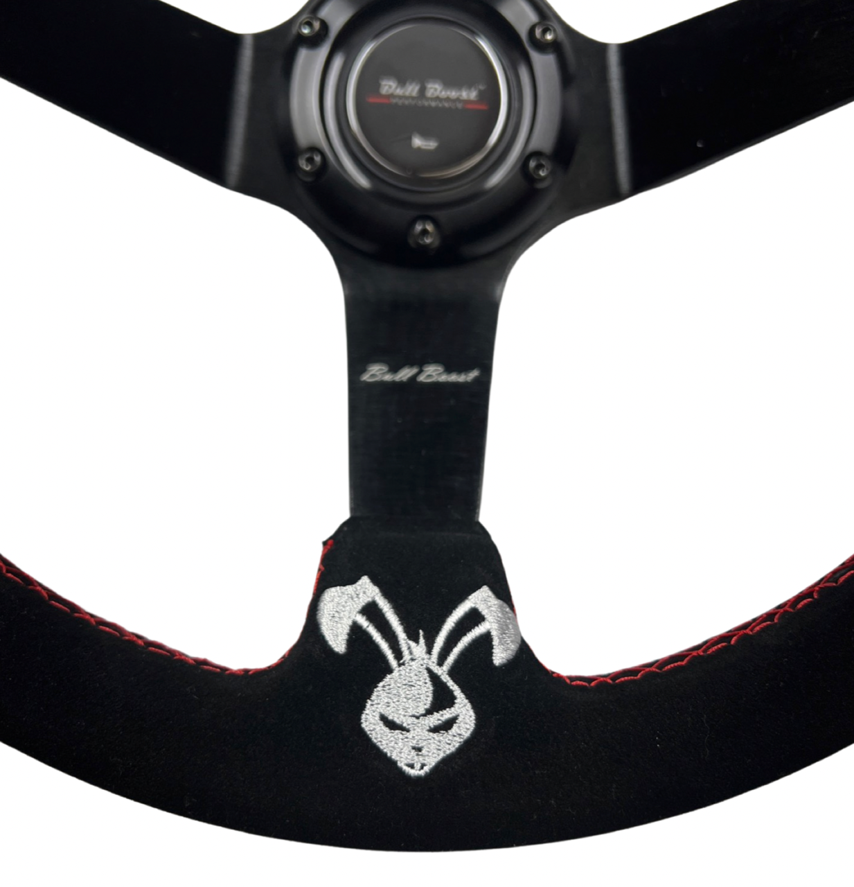 Rising Sun Deep Dish Suede Steering Wheel + Short Hub Adapter Kit For Honda Acura Civic Integra Accord Del Sol, CRX, Prelude