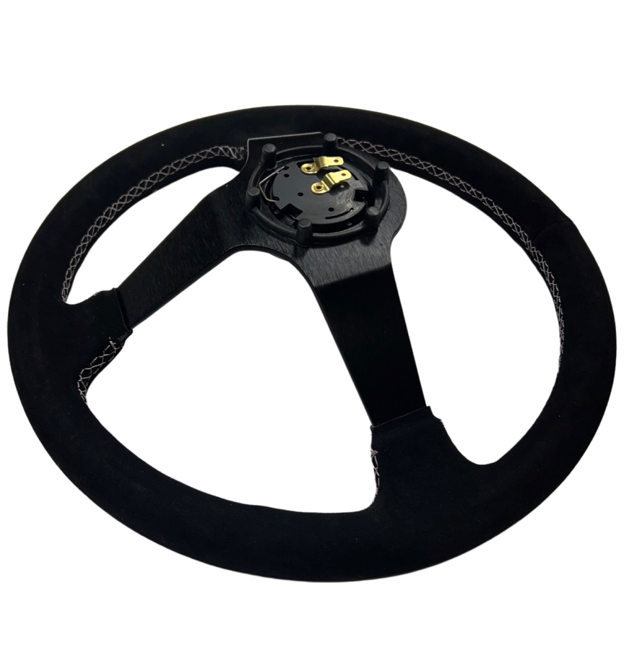 Street Bliss Suede Steering Wheel Hub Adapter For Dodge GM Buick Chevy Vehicles