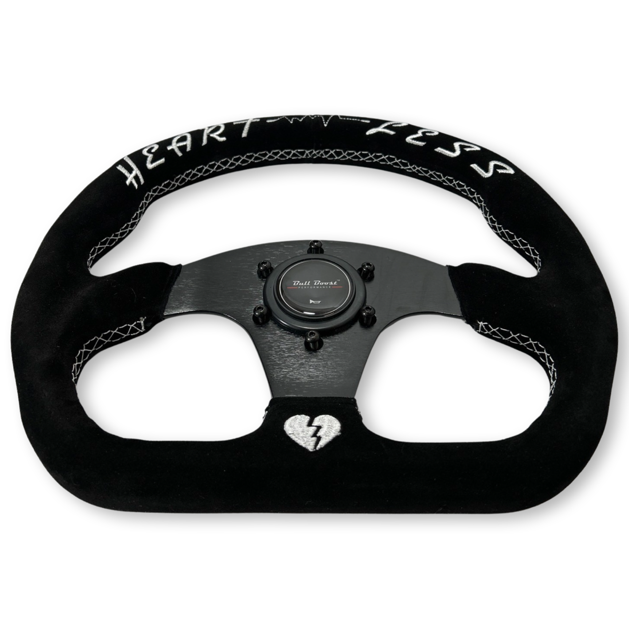 Quadro Suede Steering Wheel + Short Hub Adapter for 83-04 Ford Mustang / 89-92 Ford Ranger