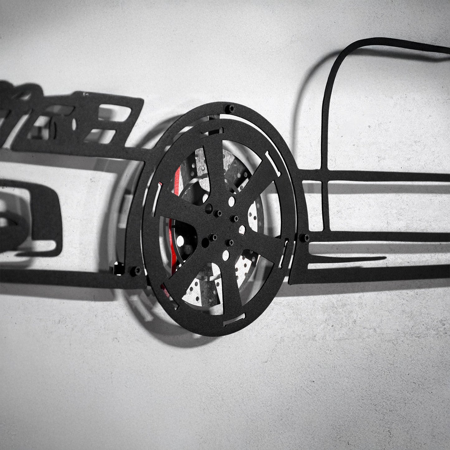 2006 Lancer Evo Metal Wall Art – JDM Steel with Spinning Wheels-KAFMEKA003