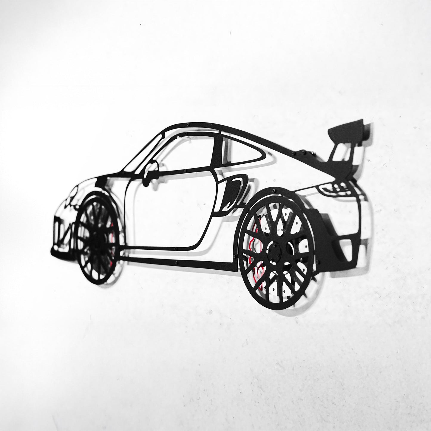 2019 Porsche 911 GT2 RS Wall Art – Steel Cut with Spinning Wheels-KAFMEKA006