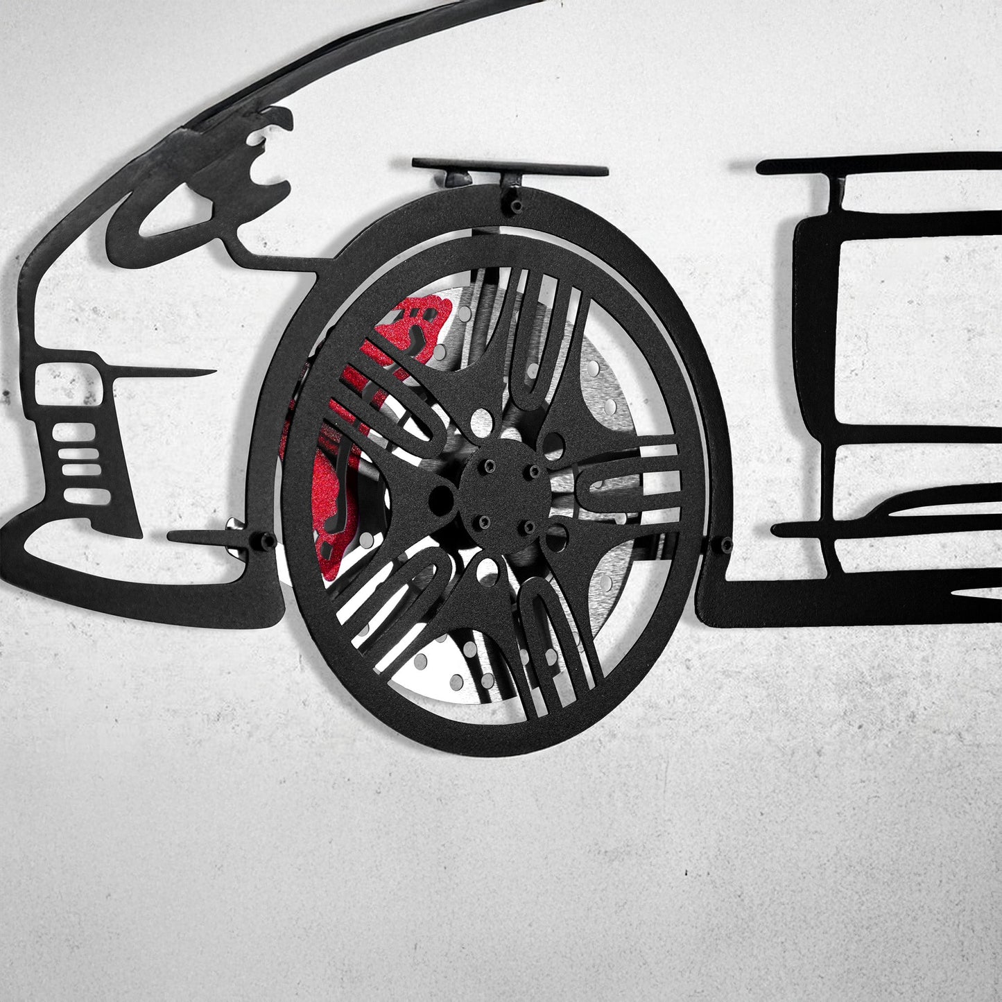 2022 Porsche Panamera 4S Wall Art – Steel Silhouette with Spinning Wheels-KAFMEKA009