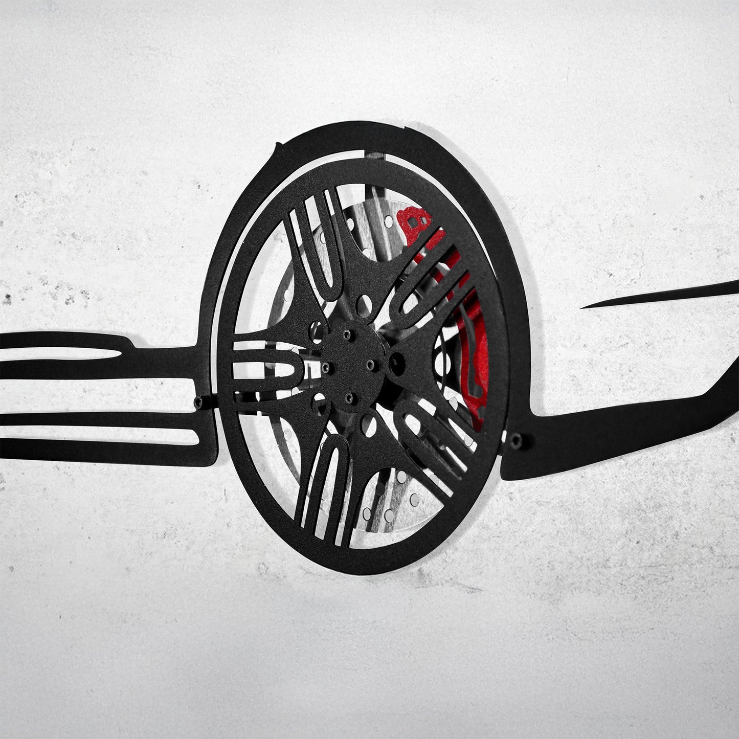 2022 Porsche Panamera 4S Wall Art – Steel Silhouette with Spinning Wheels-KAFMEKA009