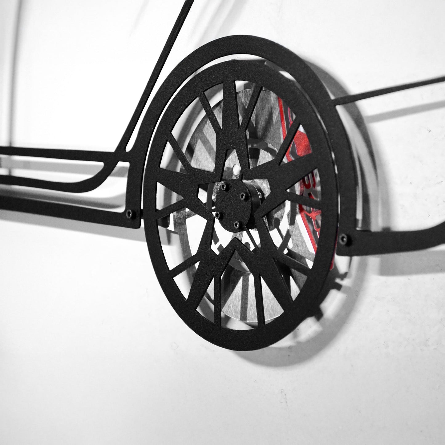 Audi S4 Wall Art – Steel Silhouette with Spinning Wheels -KAFMEKA011