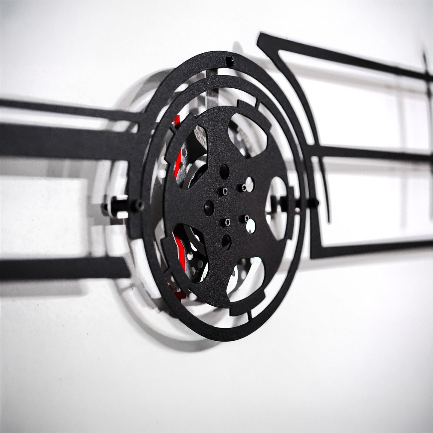 BMW E34 M5 Wall Art – Classic Steel Silhouette with Spinning Wheels-KAFMEKA014