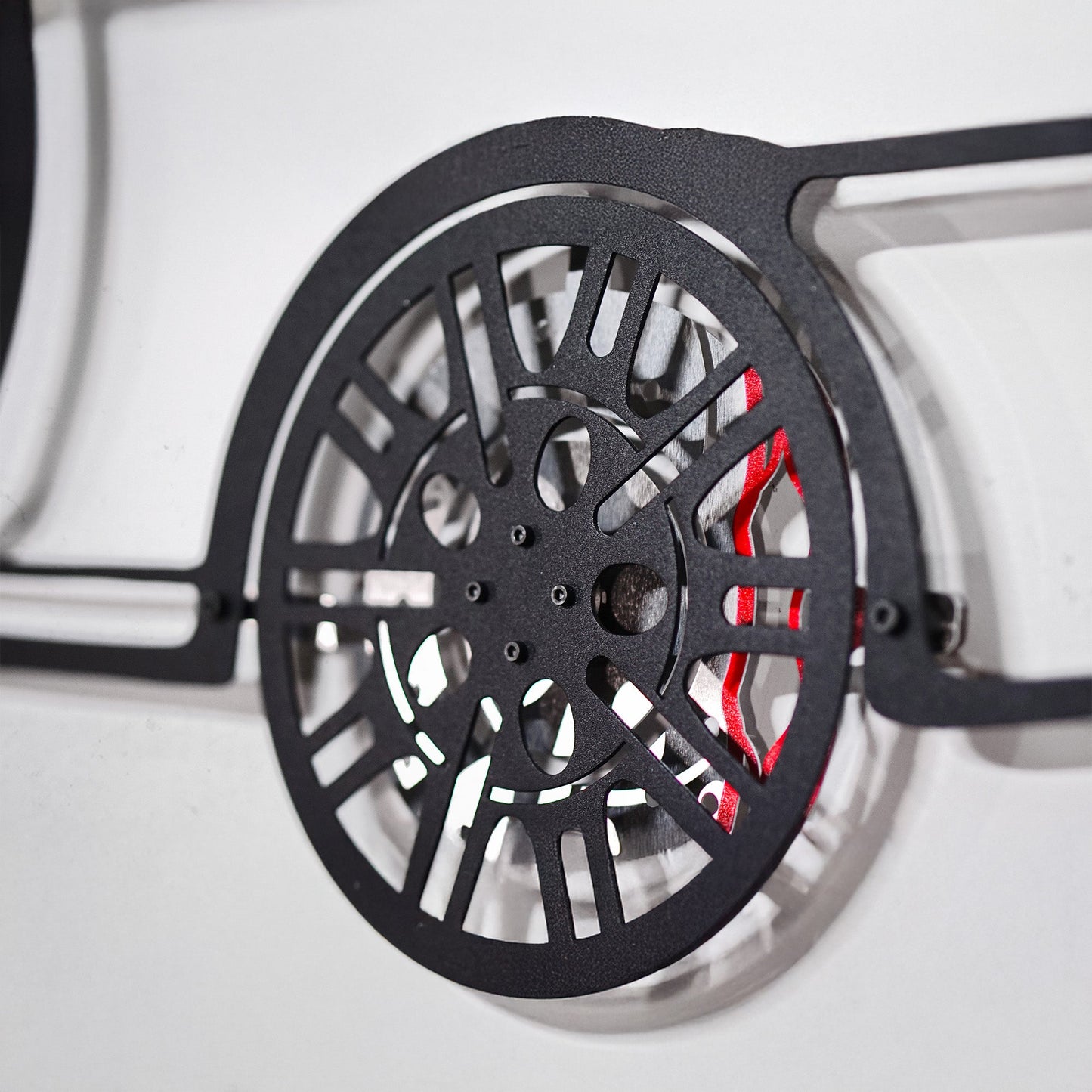 BMW E46 M3 Wall Art – Steel Silhouette with Spinning Wheels-KAFMEKA016