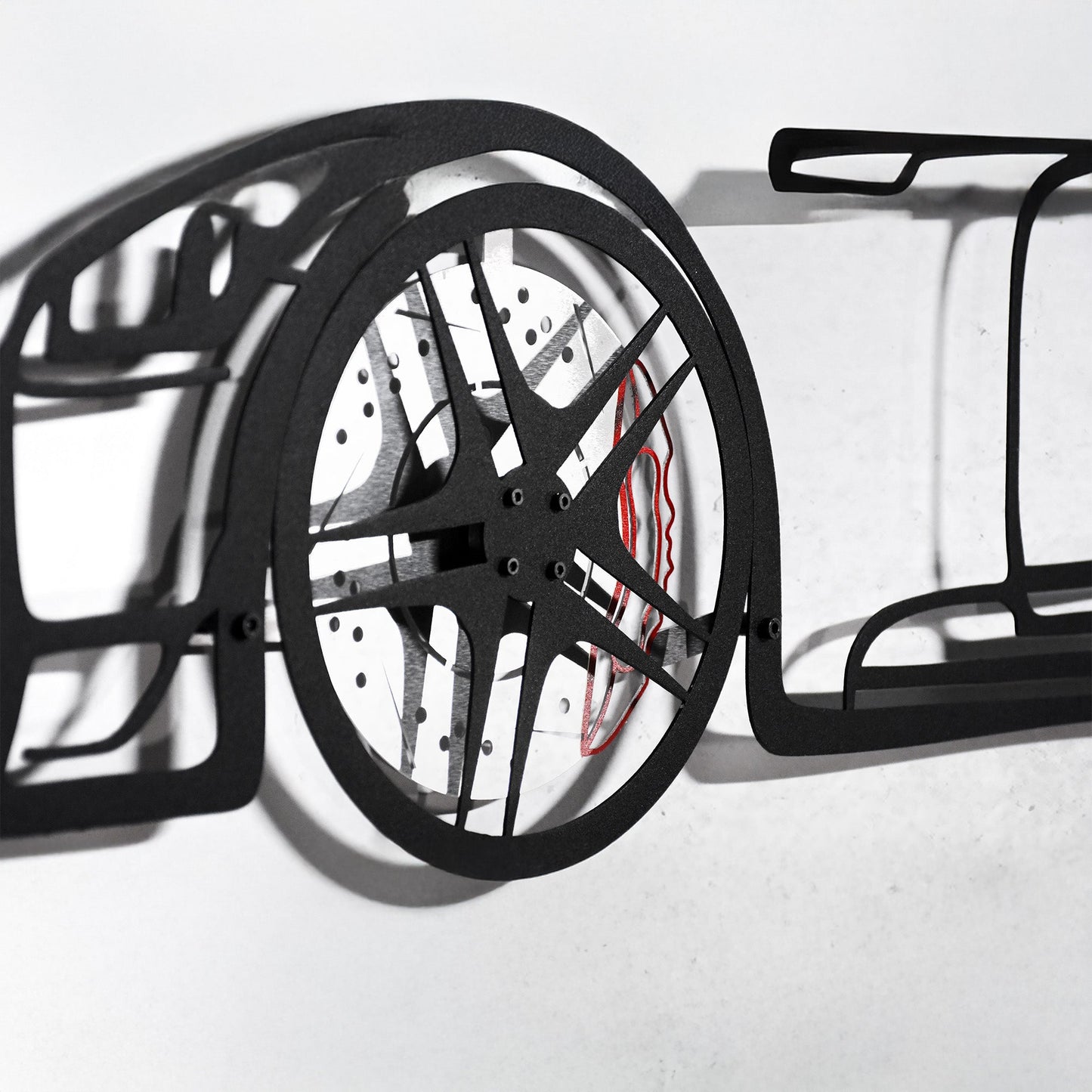 Honda S2000 Wall Art – JDM Steel Silhouette with Spinning Wheels-KAFMEKA029