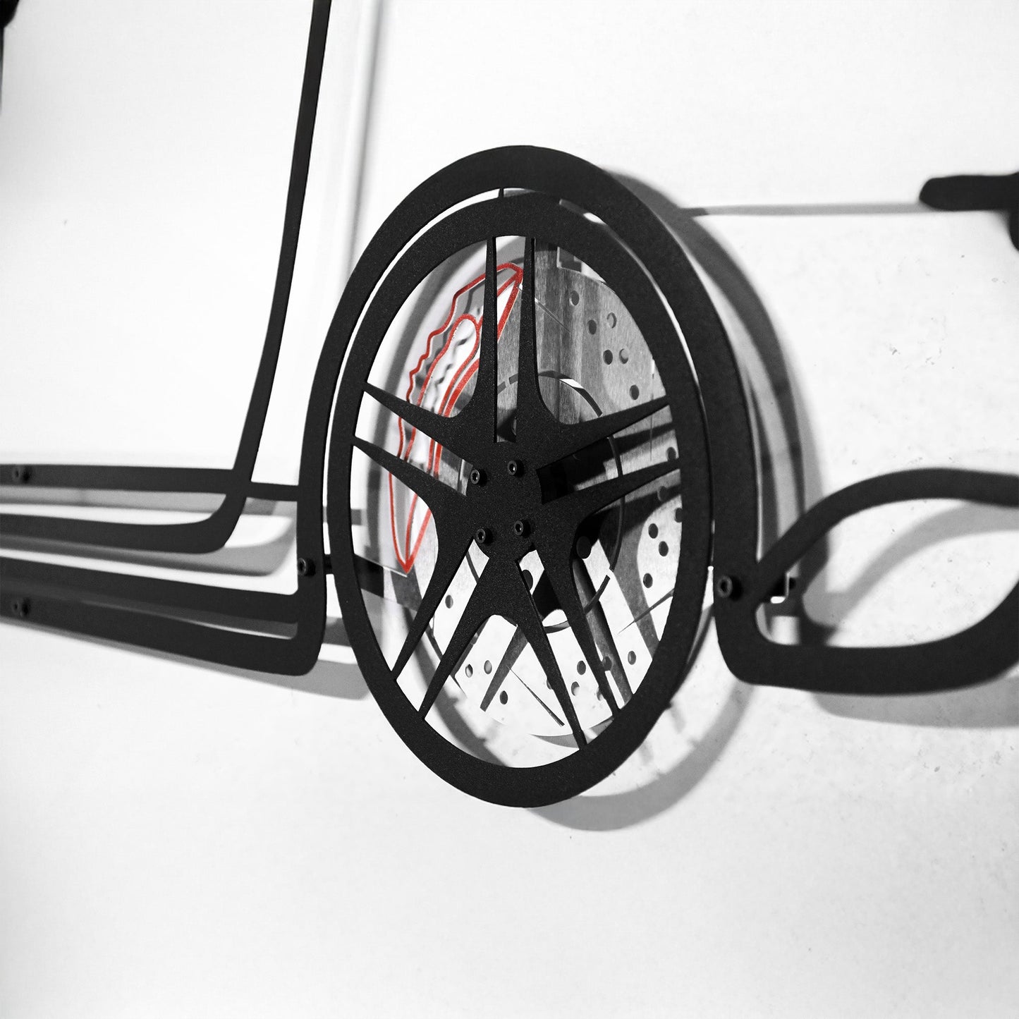 Honda S2000 Wall Art – JDM Steel Silhouette with Spinning Wheels-KAFMEKA029