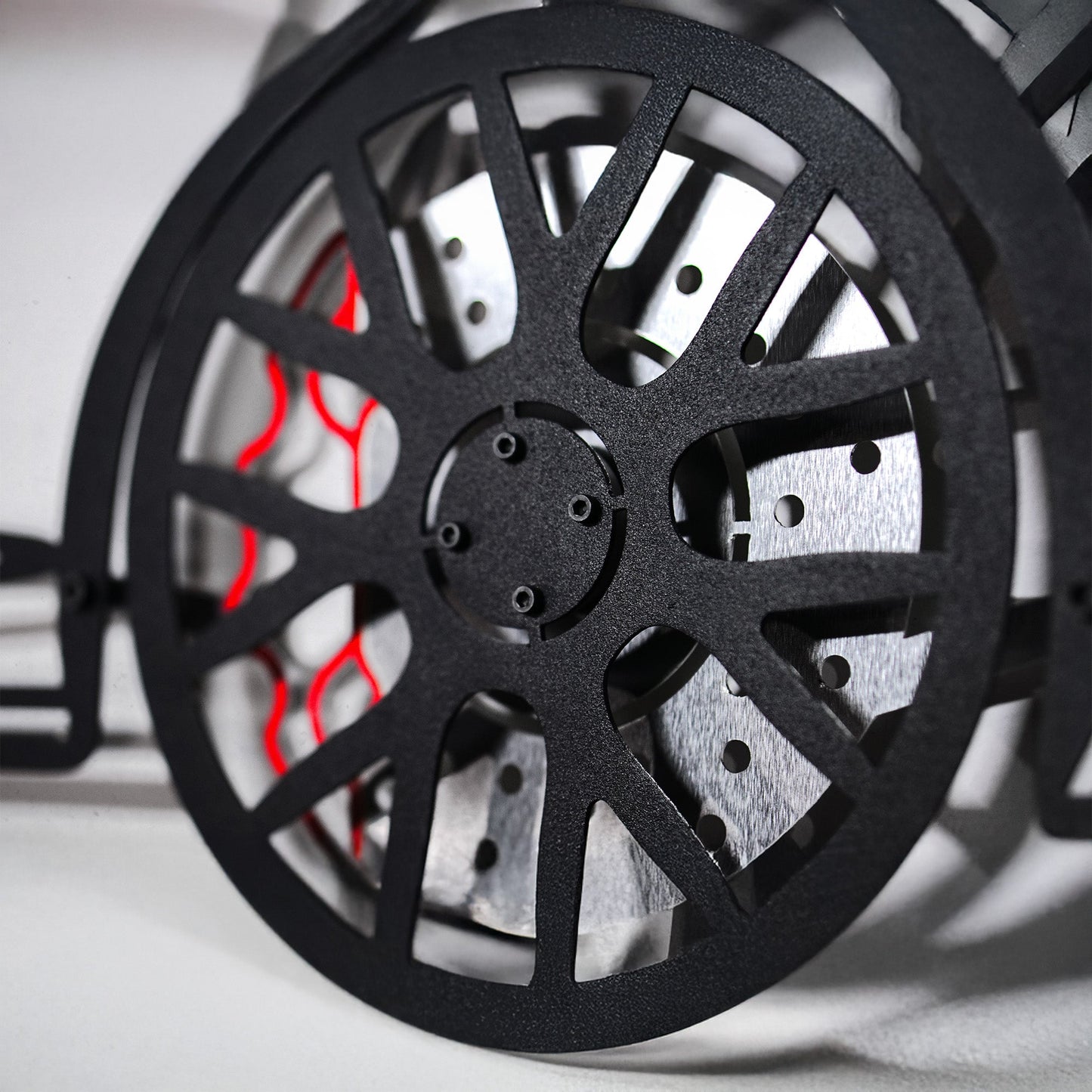 McLaren Wall Art – Exotic Supercar Steel Silhouette with Spinning Wheels-KAFMEKA031