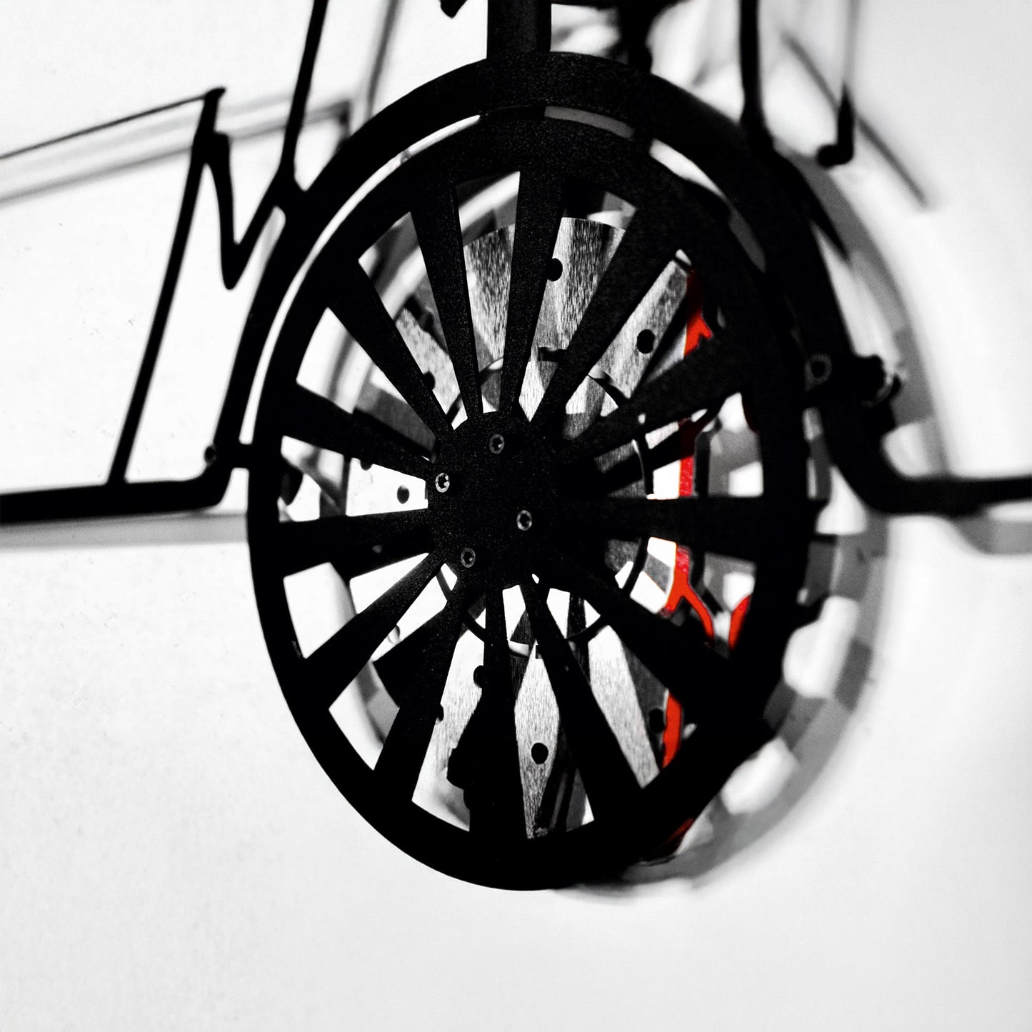 Mercedes-AMG GT R Wall Art – Steel Silhouette with Spinning Wheels-KAFMEKA033