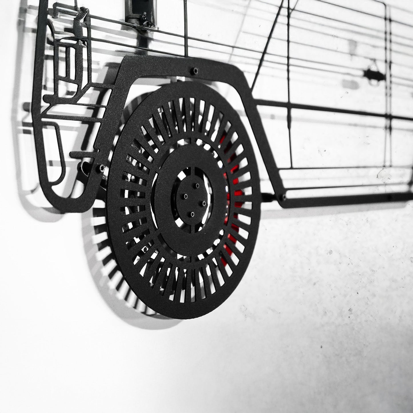 Mercedes G63 AMG Wall Art – Luxury 4x4 Steel Silhouette with Spinning Wheels-KAFMEKA034