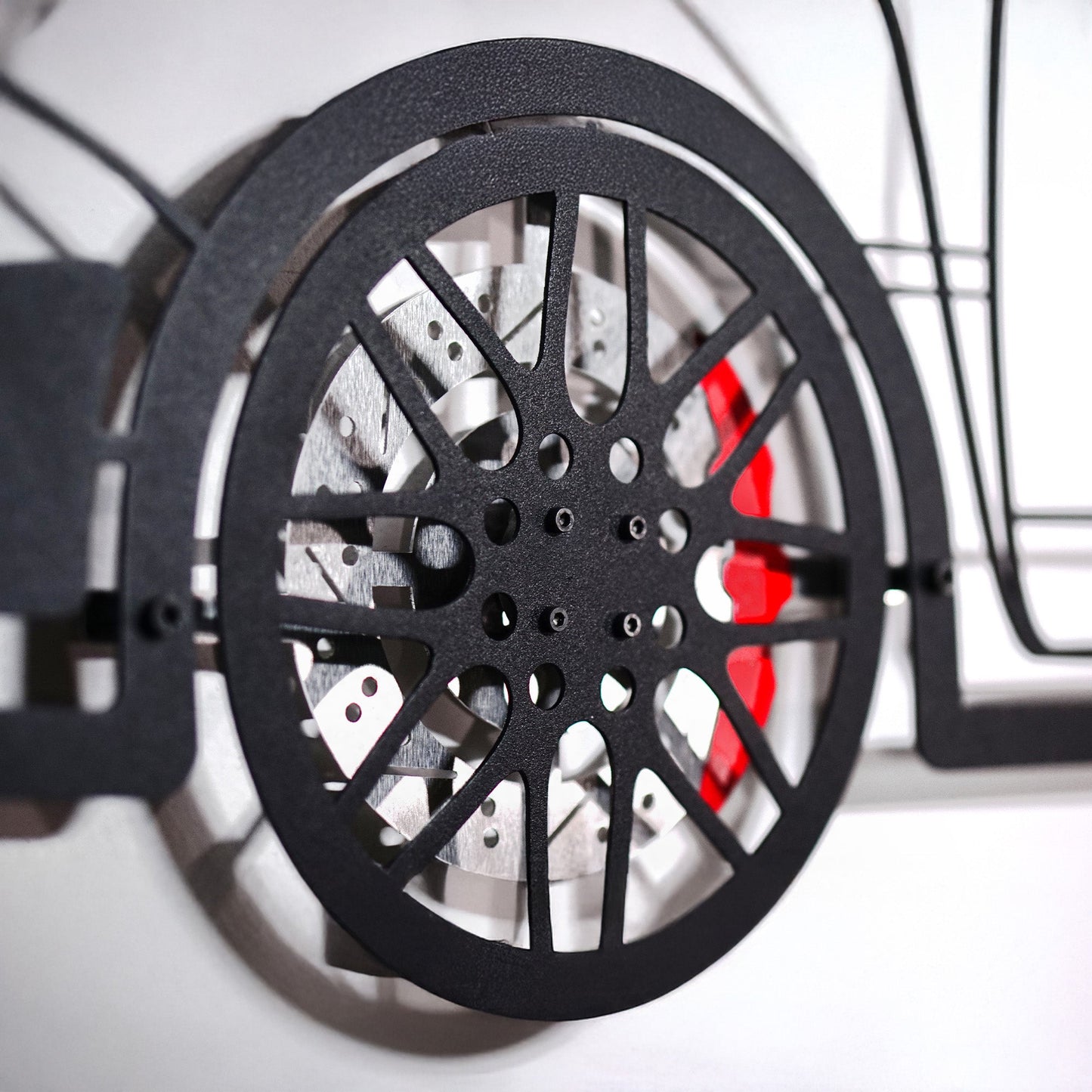 Subaru Impreza Wall Art – Rally Legend Steel Silhouette with Spinning Wheels-KAFMEKA042