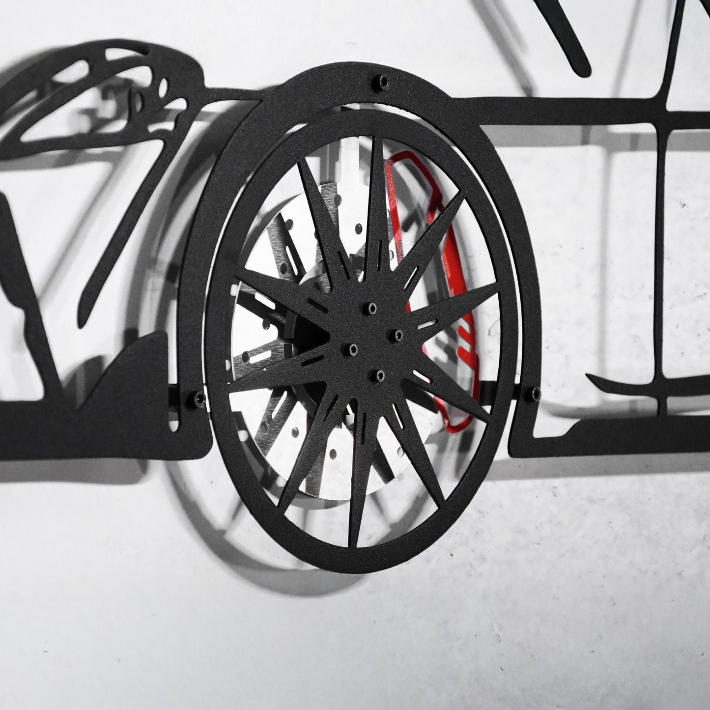 Toyota Supra MK5 Wall Art – Modern JDM Steel Silhouette with Spinning Wheels-KAFMEKA044