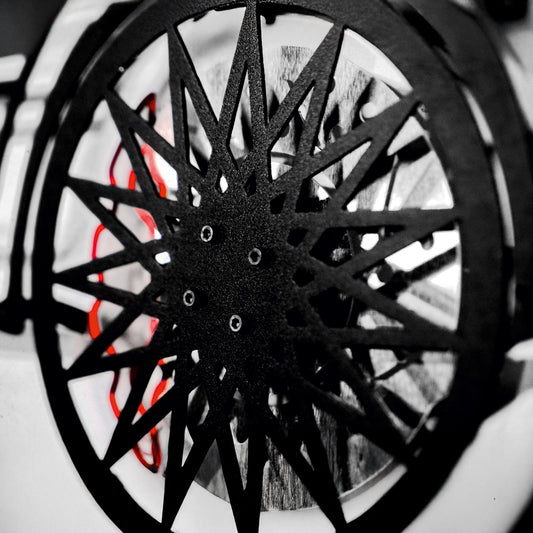 Volkswagen Golf Mk1 Wall Art – Classic Hot Hatch Steel Silhouette with Spinning Wheels-KAFMEKA046