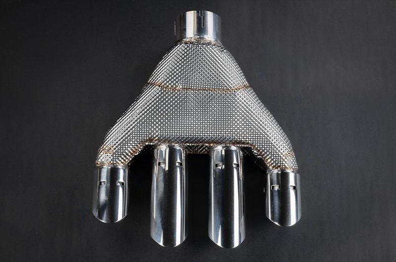 KTM X-Box GT-XR: Valved Exhaust w/ Heat Shield + Carbon/Stainless Exhaust Finisher
