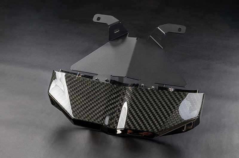 KTM X-Box GT-XR: Valved Exhaust w/ Heat Shield + Carbon/Stainless Exhaust Finisher