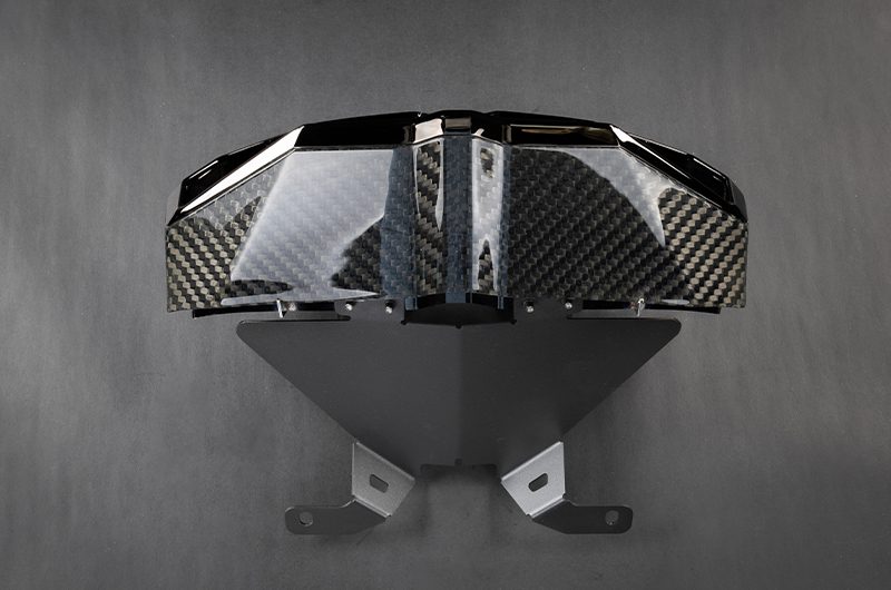 KTM X-Box GT-XR: Valved Exhaust w/ Heat Shield + Carbon/Stainless Exhaust Finisher