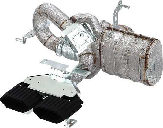 KTM X-Box GT-XR: Valved Exhaust w/ Heat Shield + Carbon/Stainless Exhaust Finisher