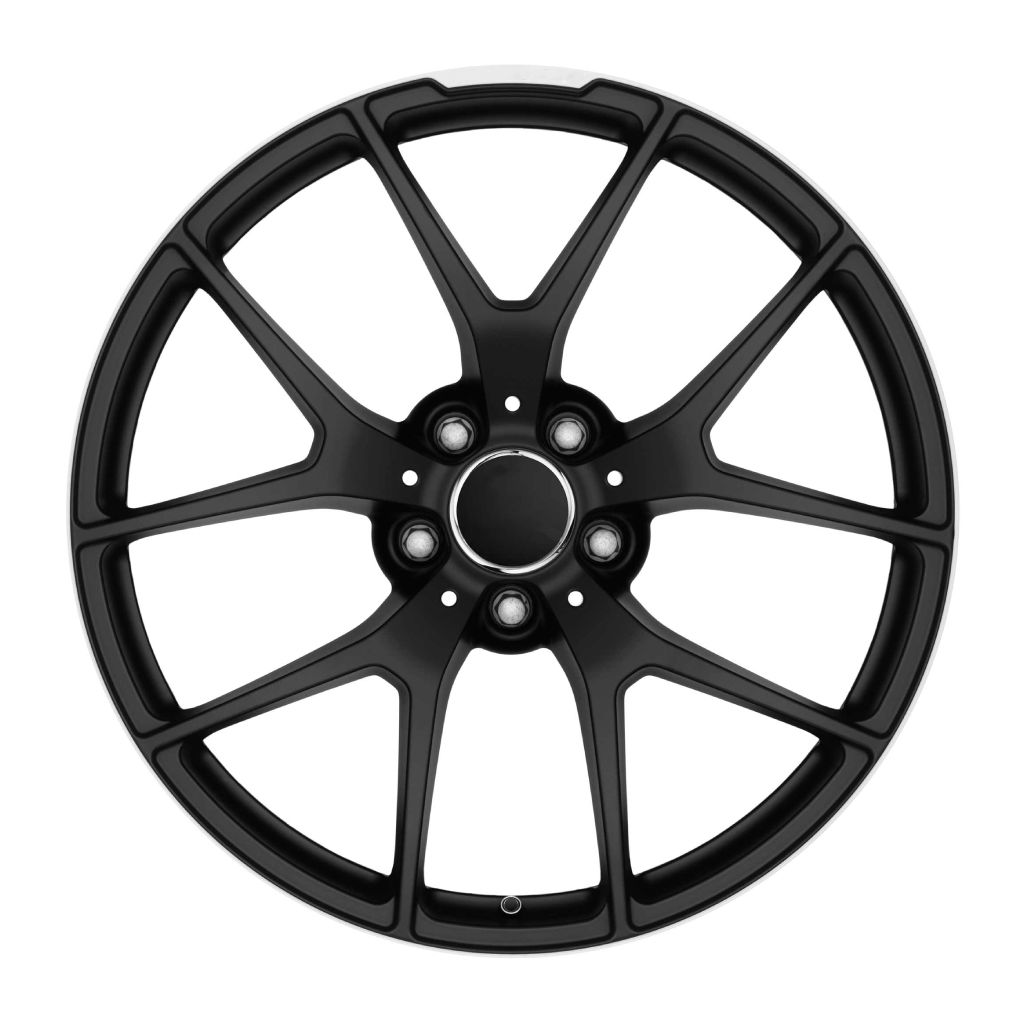 MB1 18x8.5 5x112 +35 66.6 Gloss Black Machined Tip