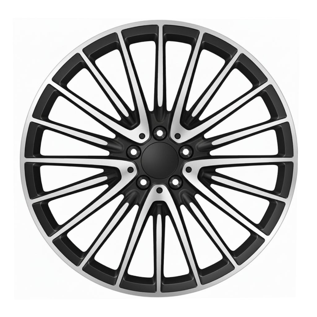 MB15 20x8.5 5x112 +35 66.6 Black Machined Face
