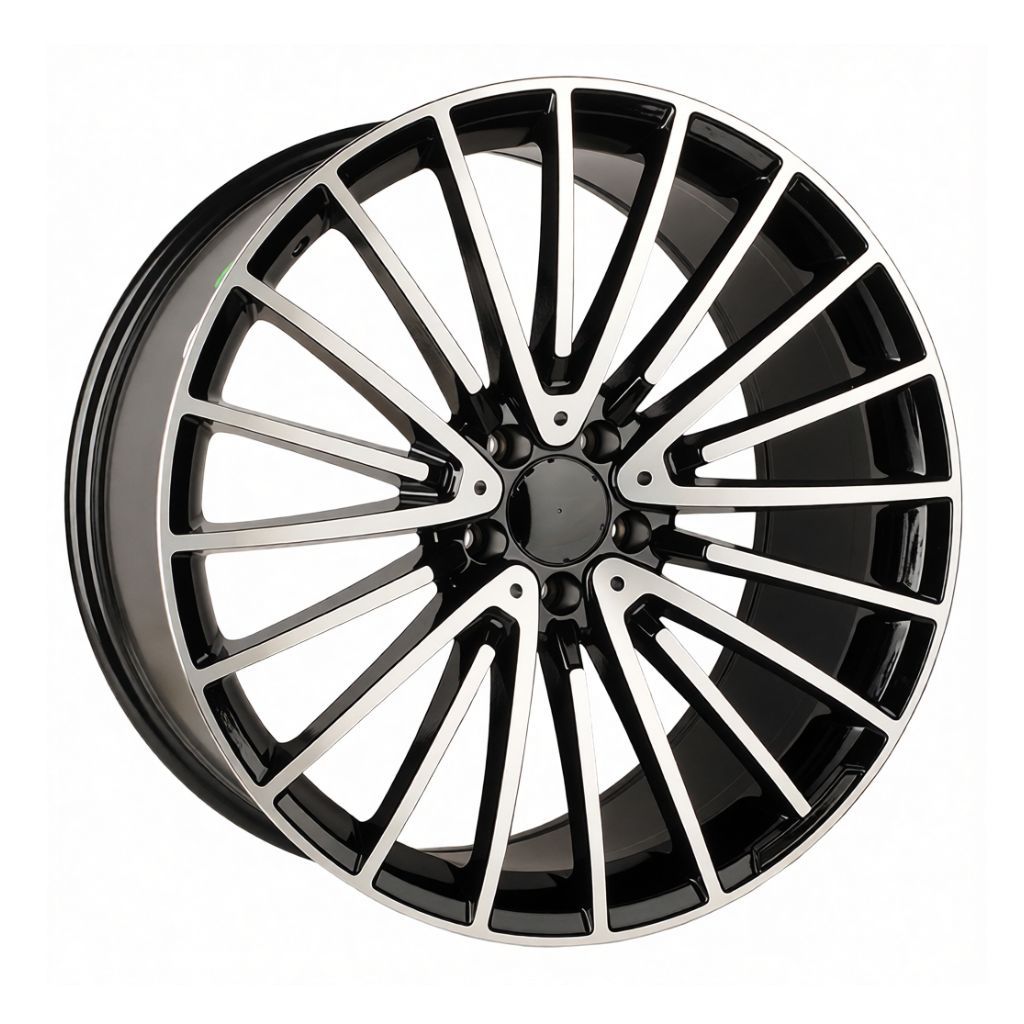 MB15 20x8.5 5x112 +35 66.6 Black Machined Face