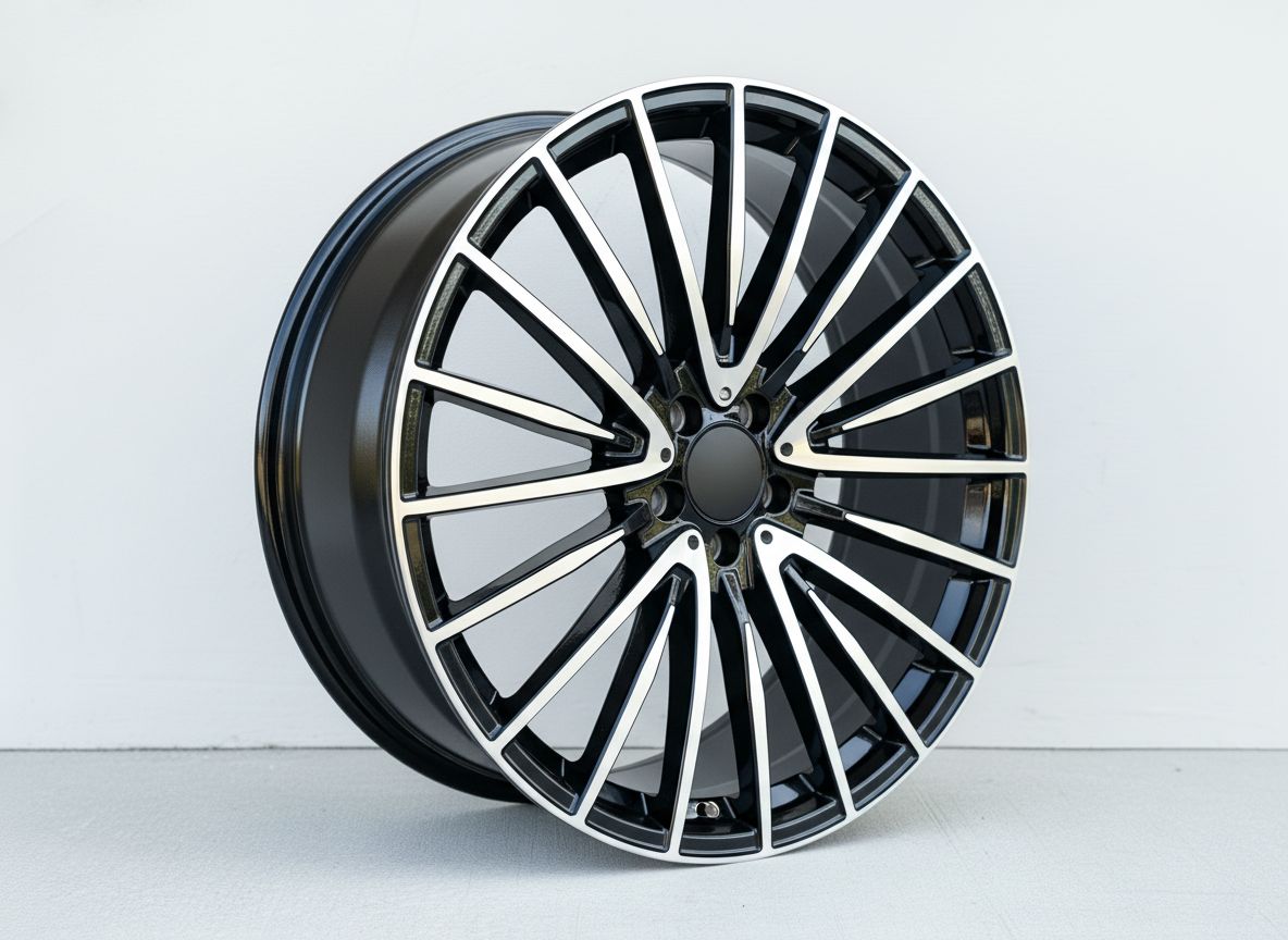 MB15 20x8.5 5x112 +35 66.6 Black Machined Face