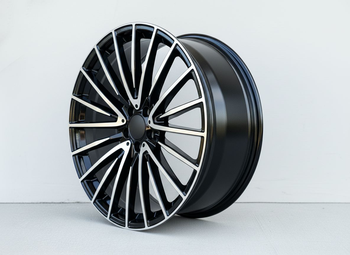 MB15 20x8.5 5x112 +35 66.6 Black Machined Face