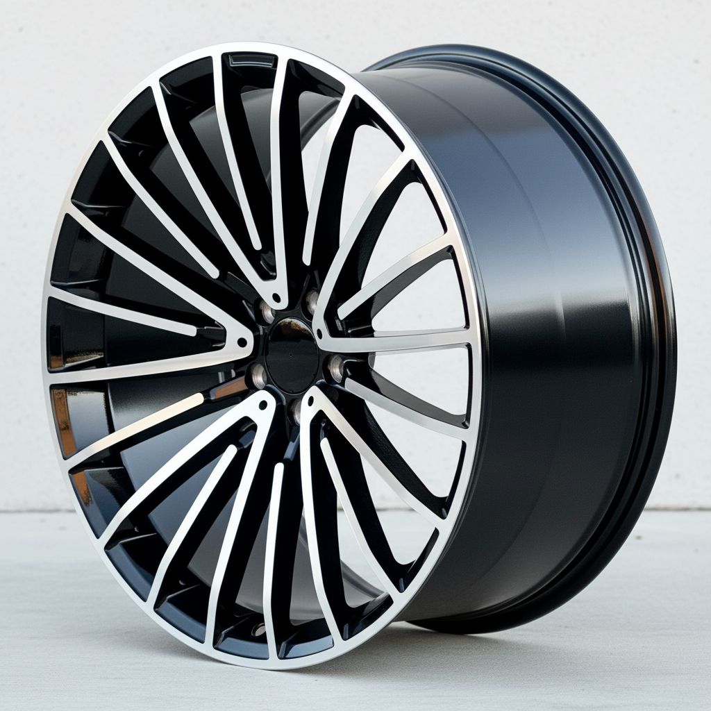 MB15 20x8.5 5x112 +35 66.6 Black Machined Face