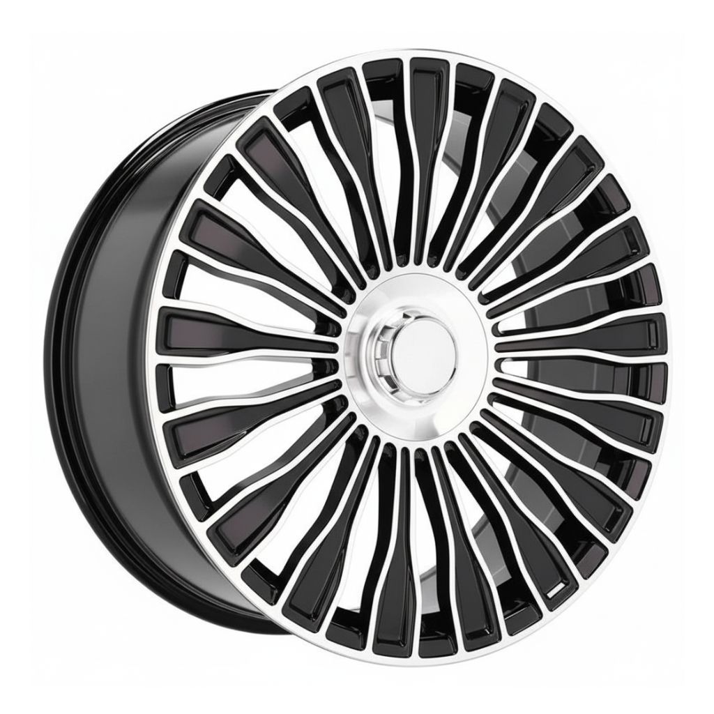 MB17 20x9.5 5x112 +40 66.6 Gloss Black Machined Face
