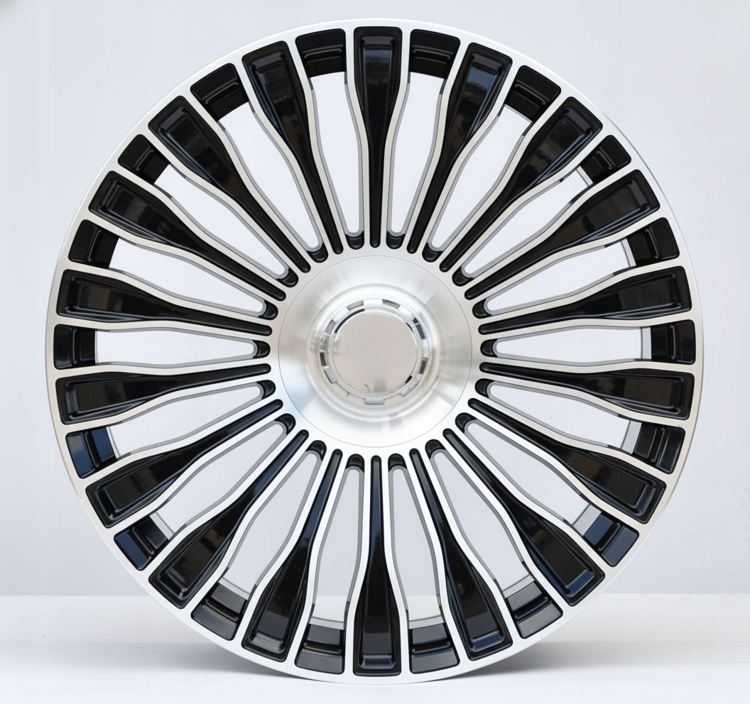 MB17 20x9.5 5x112 +40 66.6 Gloss Black Machined Face