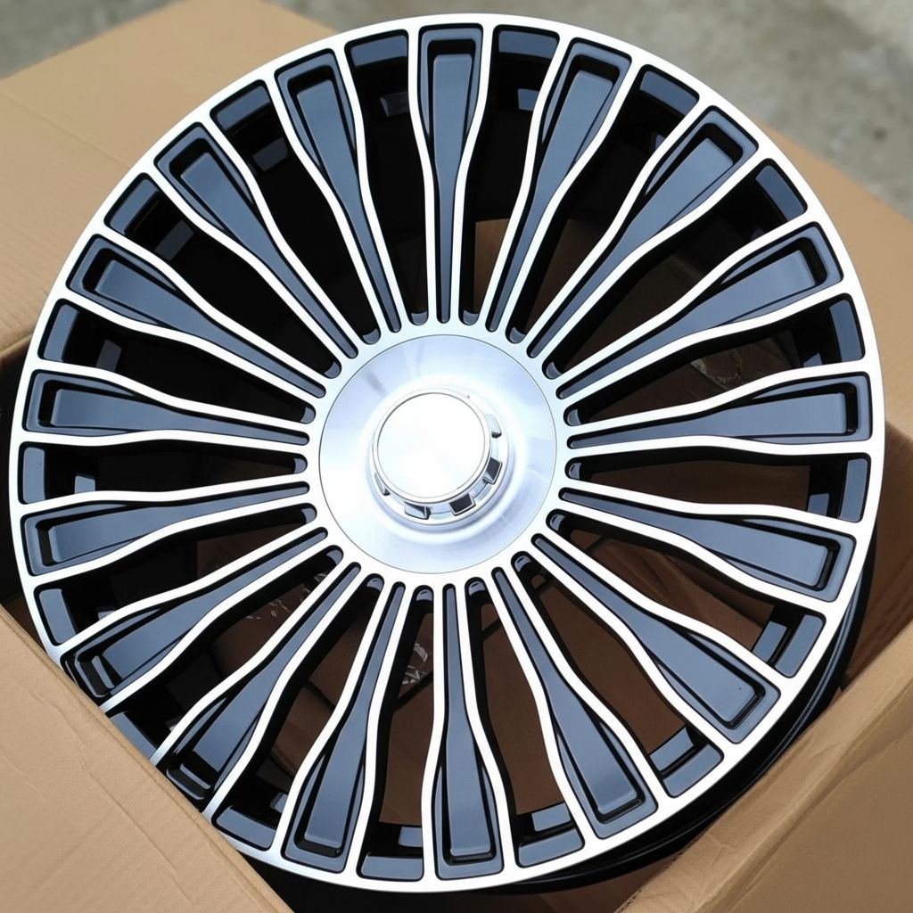 MB17 20x9.5 5x112 +40 66.6 Gloss Black Machined Face
