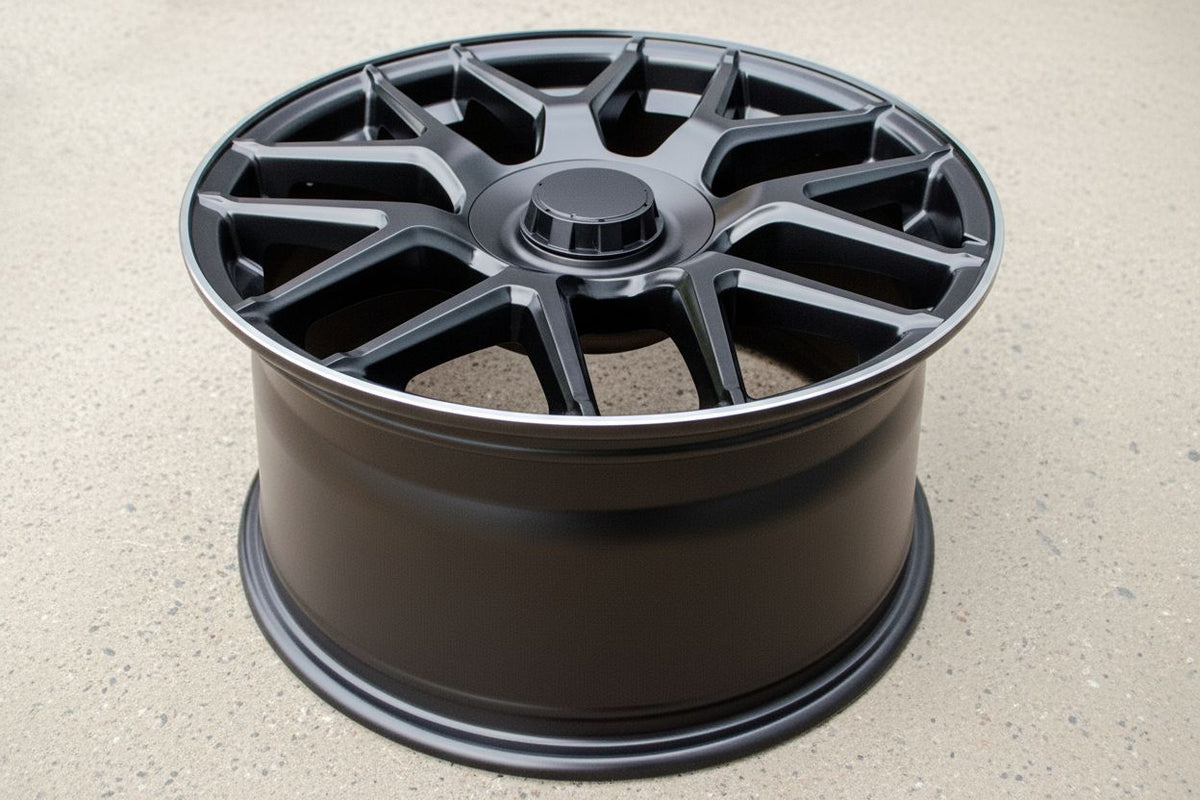 MB8 19x9.5 5x112 +35 66.6 Matte Black Machined Tip