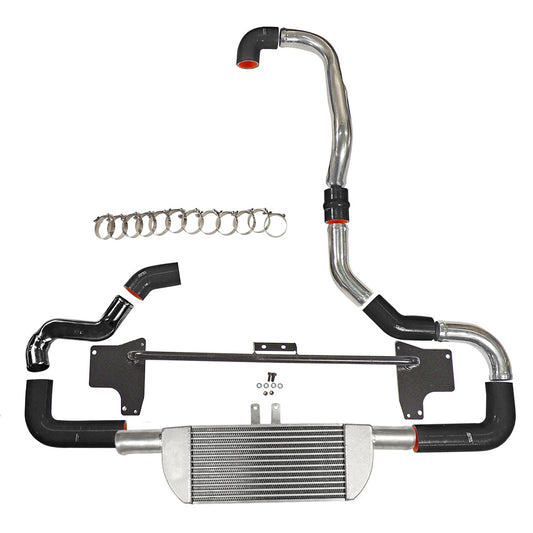VW GOLF 1.8 20V TRANSVERSAL FRONT MOUNT INTERCOOLER KIT FOR TMA06 - BLACK HOSES