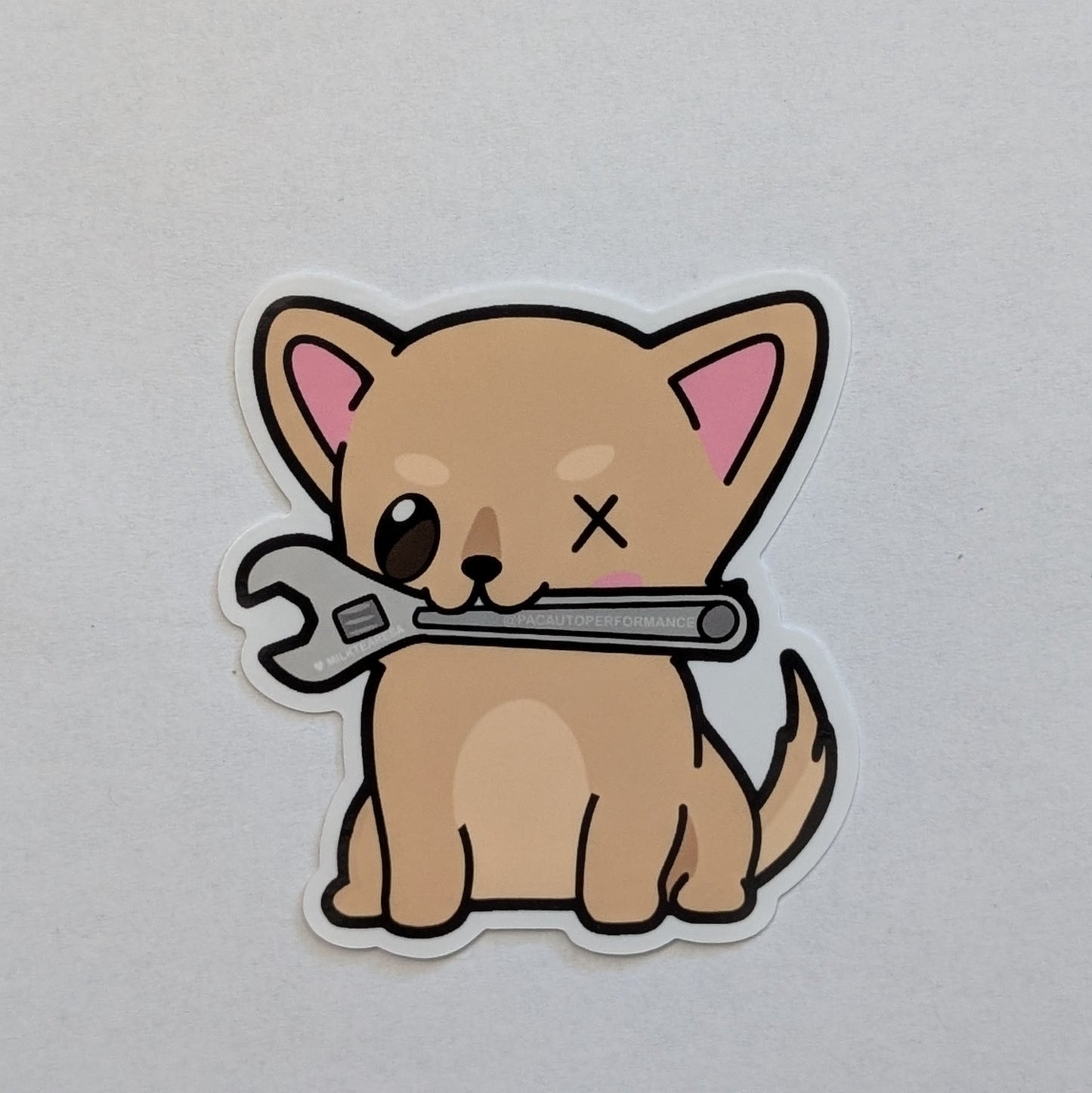 Baxter with Adjustable Wrench Sticker