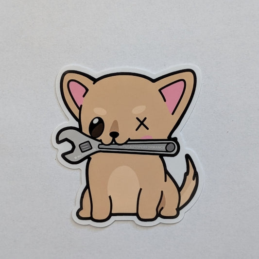 Baxter with Adjustable Wrench Sticker